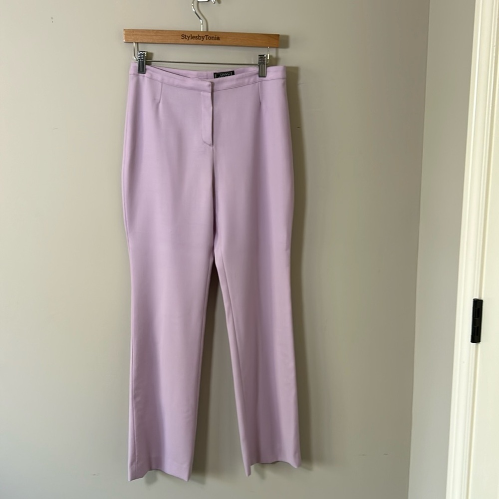 Gianni Versace Couture Wool Pant Light Purple Formal Trouser Italy Sz 42 US 6
